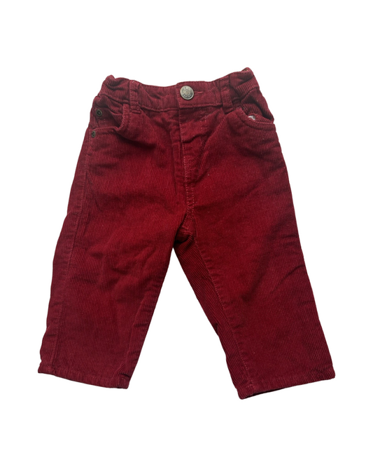 John Lewis burgundy cord trousers (size 6-9mths)