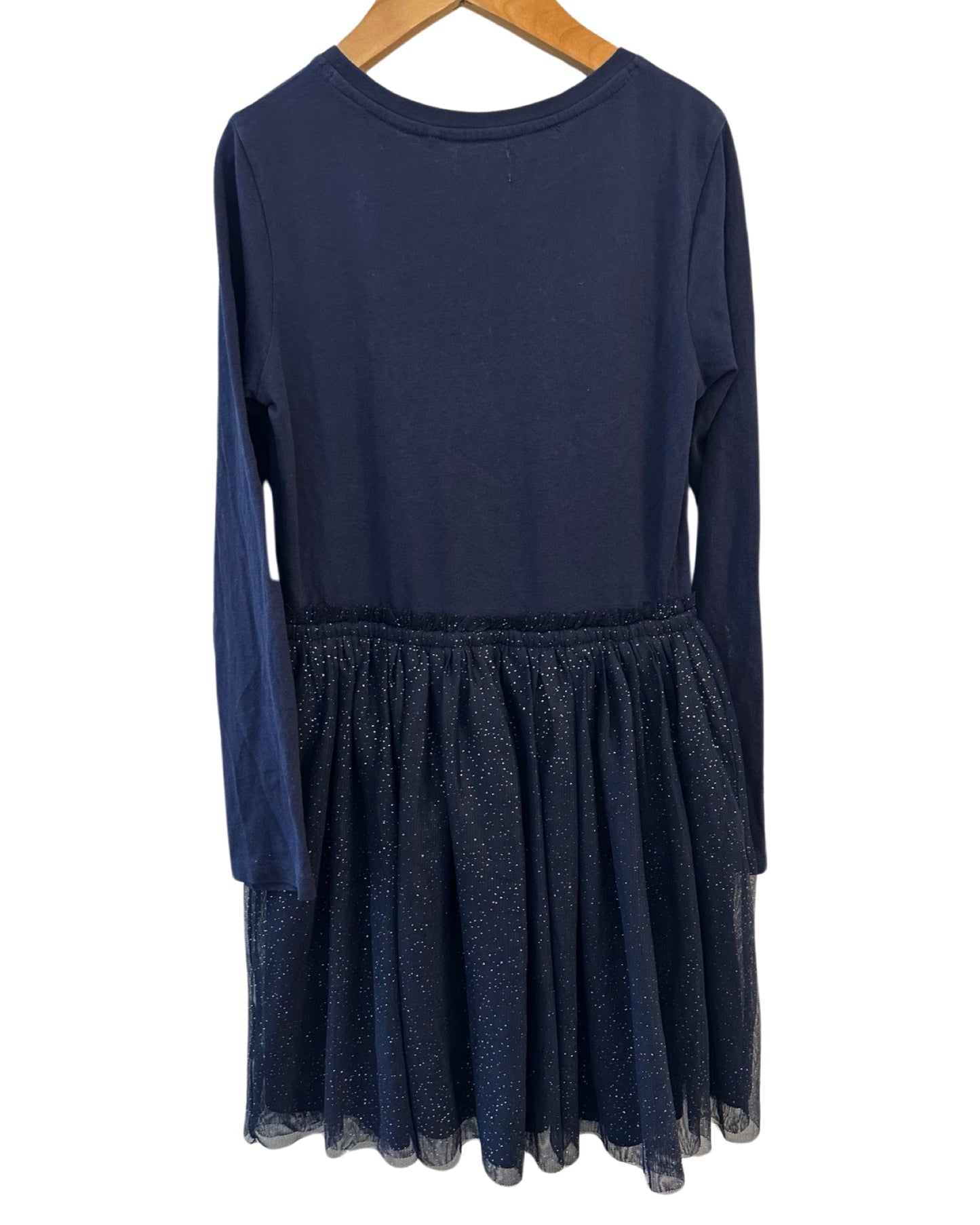 Next navy star dress with tulle skirt (6-7yrs)