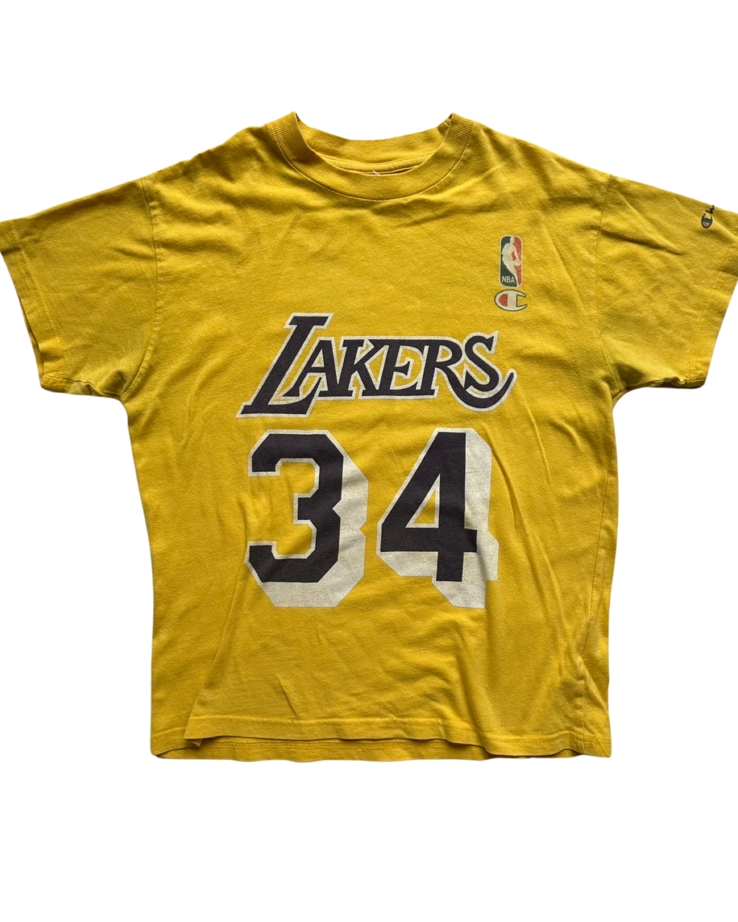 Vintage 90s Champion LA Lakers no.34 t shirt (9-10yrs)