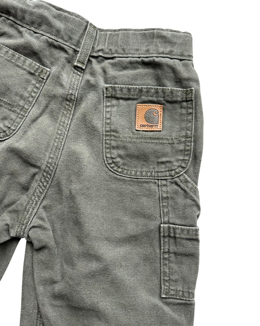 Vintage Carhartt 90s dungaree pants in khaki (5-6yrs)