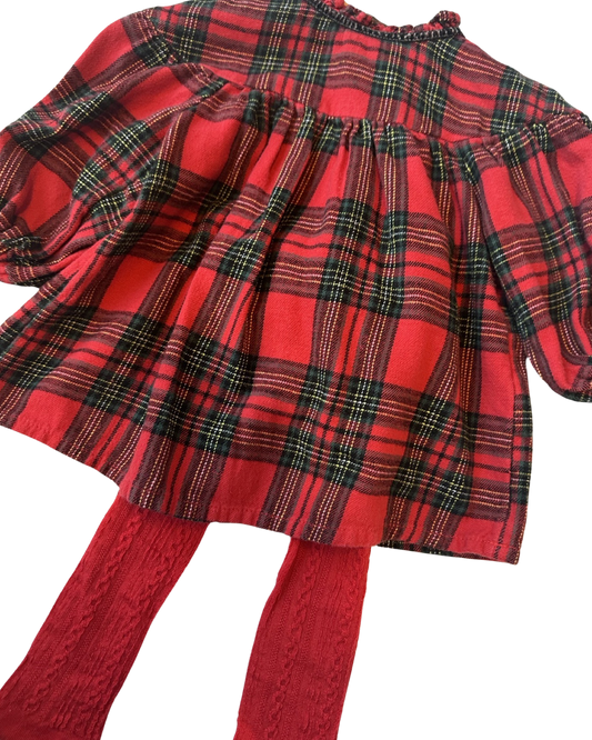 Next tartan dress (size 3-6mths)