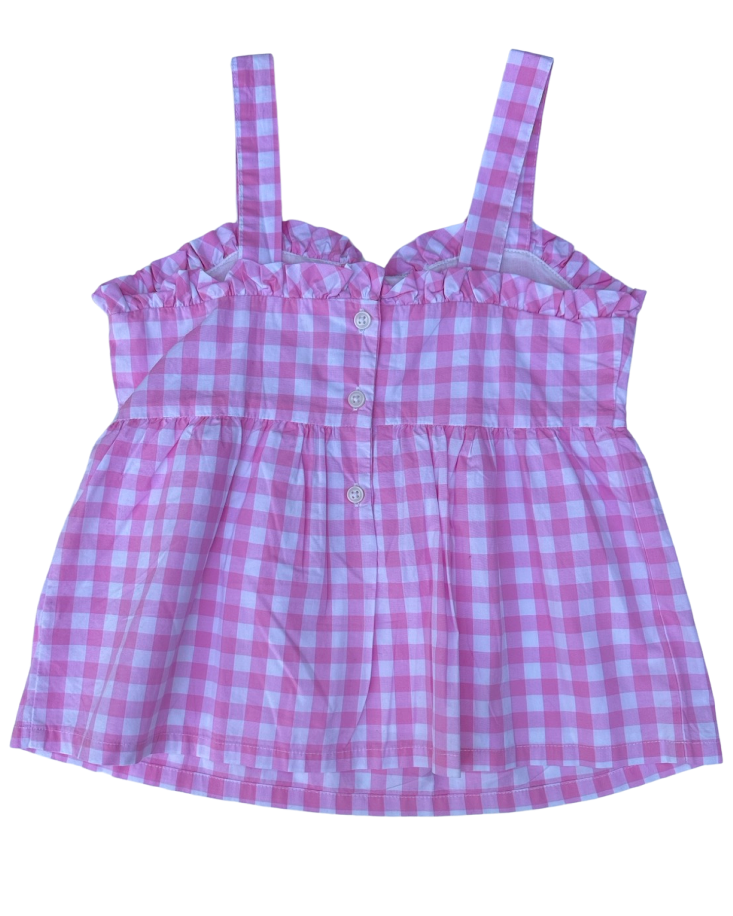 Janie & Jack pink gingham top (size 6yrs)