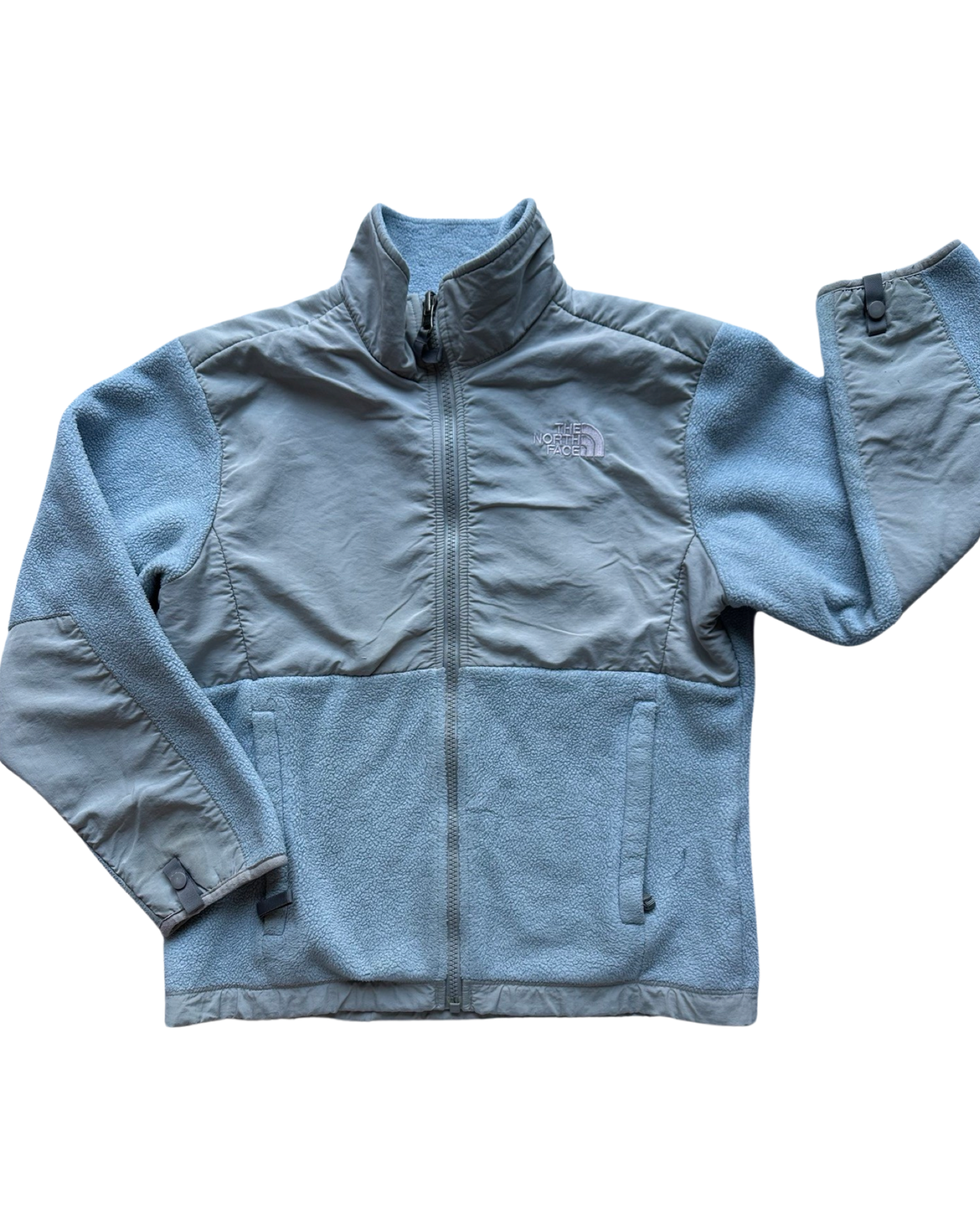 Vintage The North Face Denali fleece jacket in ice blue (10-12yrs)