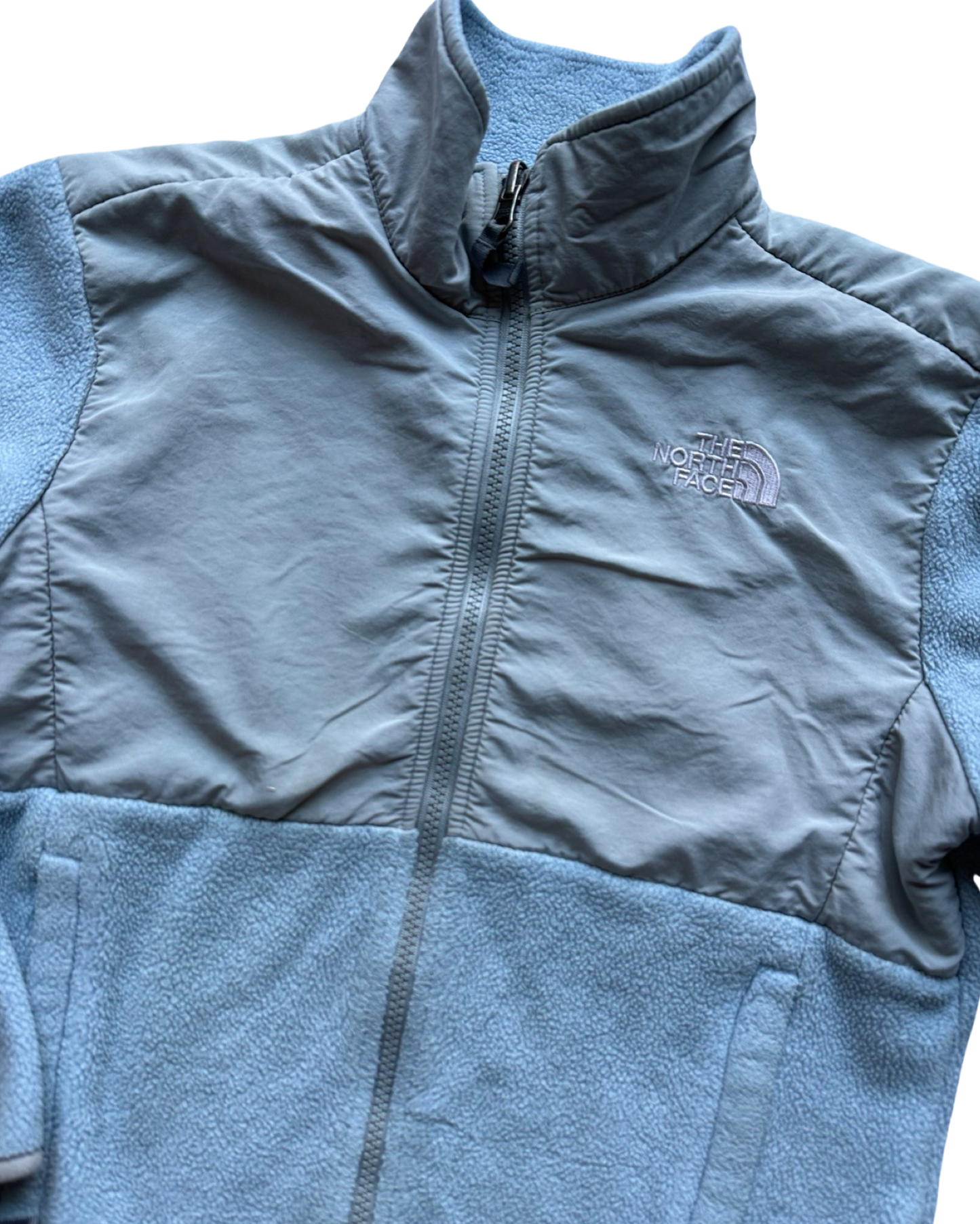 Vintage The North Face Denali fleece jacket in ice blue (10-12yrs)