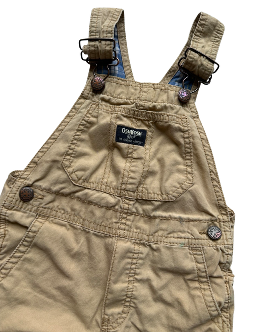 Osh Kosh carpenter dungarees in tan (2-3years)