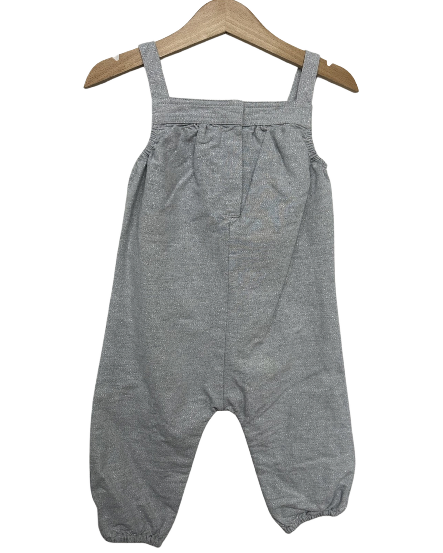The Little White Company silver romper (size 18-24mths)