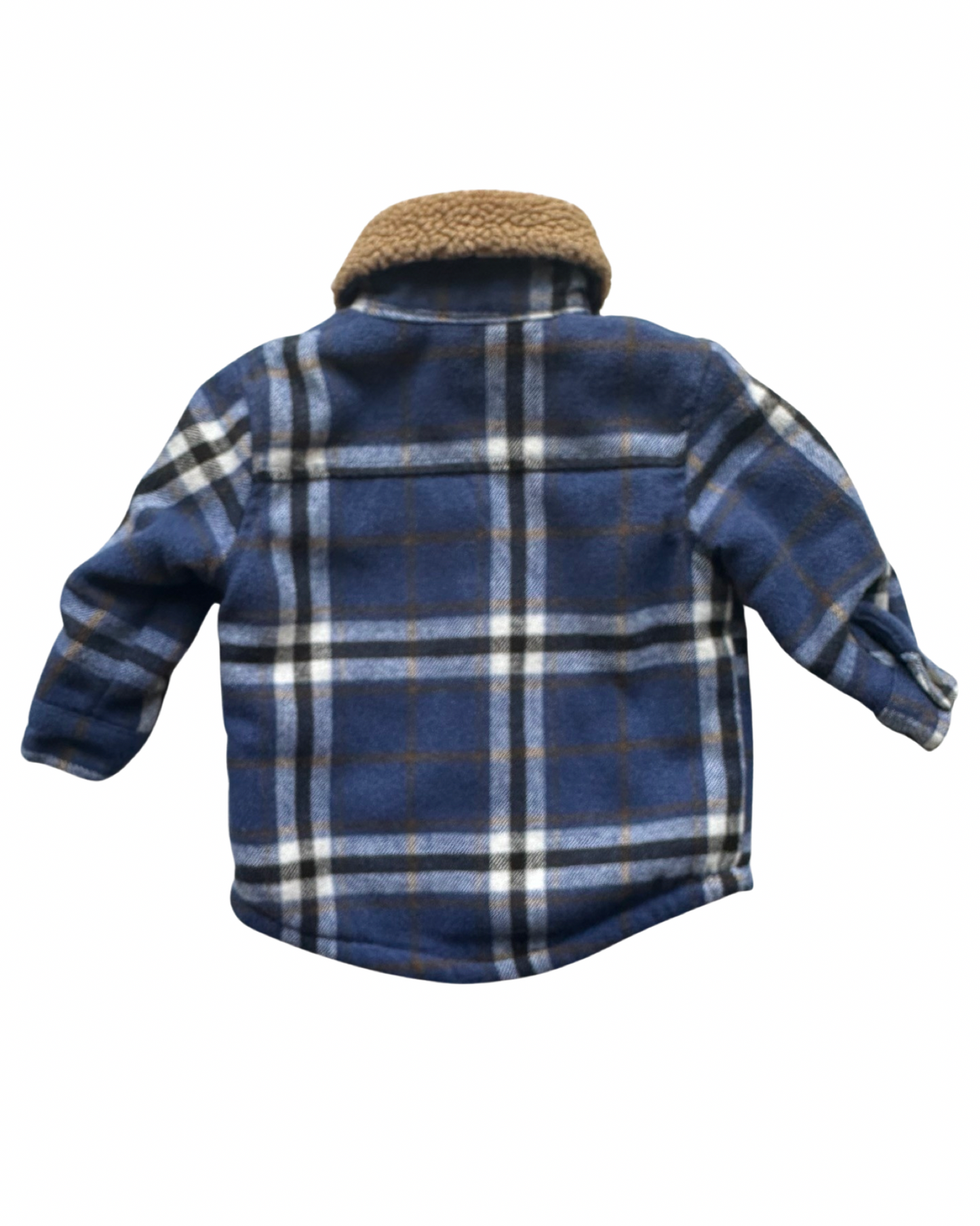 Next checked flannel borg lined shirt (9-12mths)