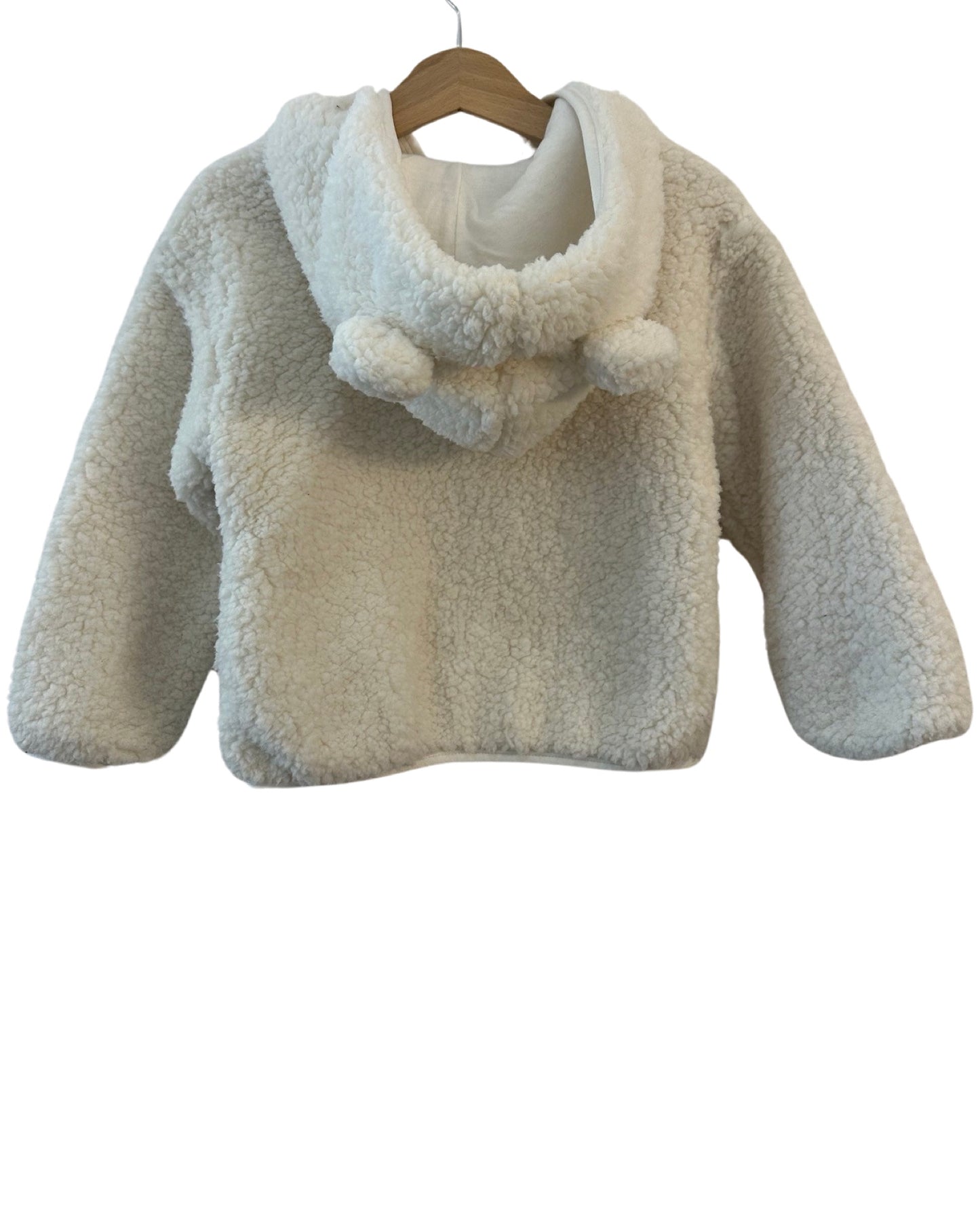 Baby Gap cream fleece hooded jacket (3-4yrs)