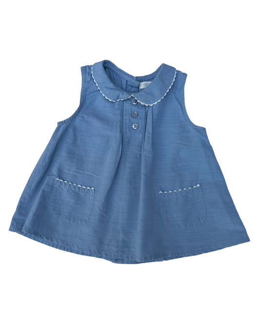 Next blue collared blouse (size 18-24mths)