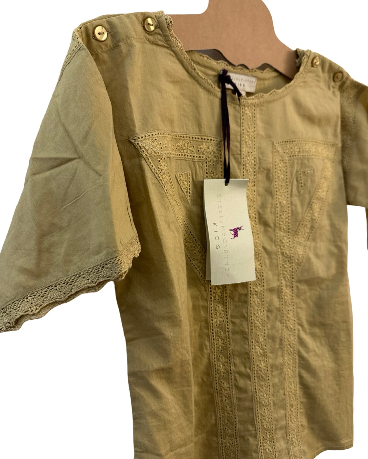 Stella McCartney organic cotton blouse in Ochre (8-9yrs)