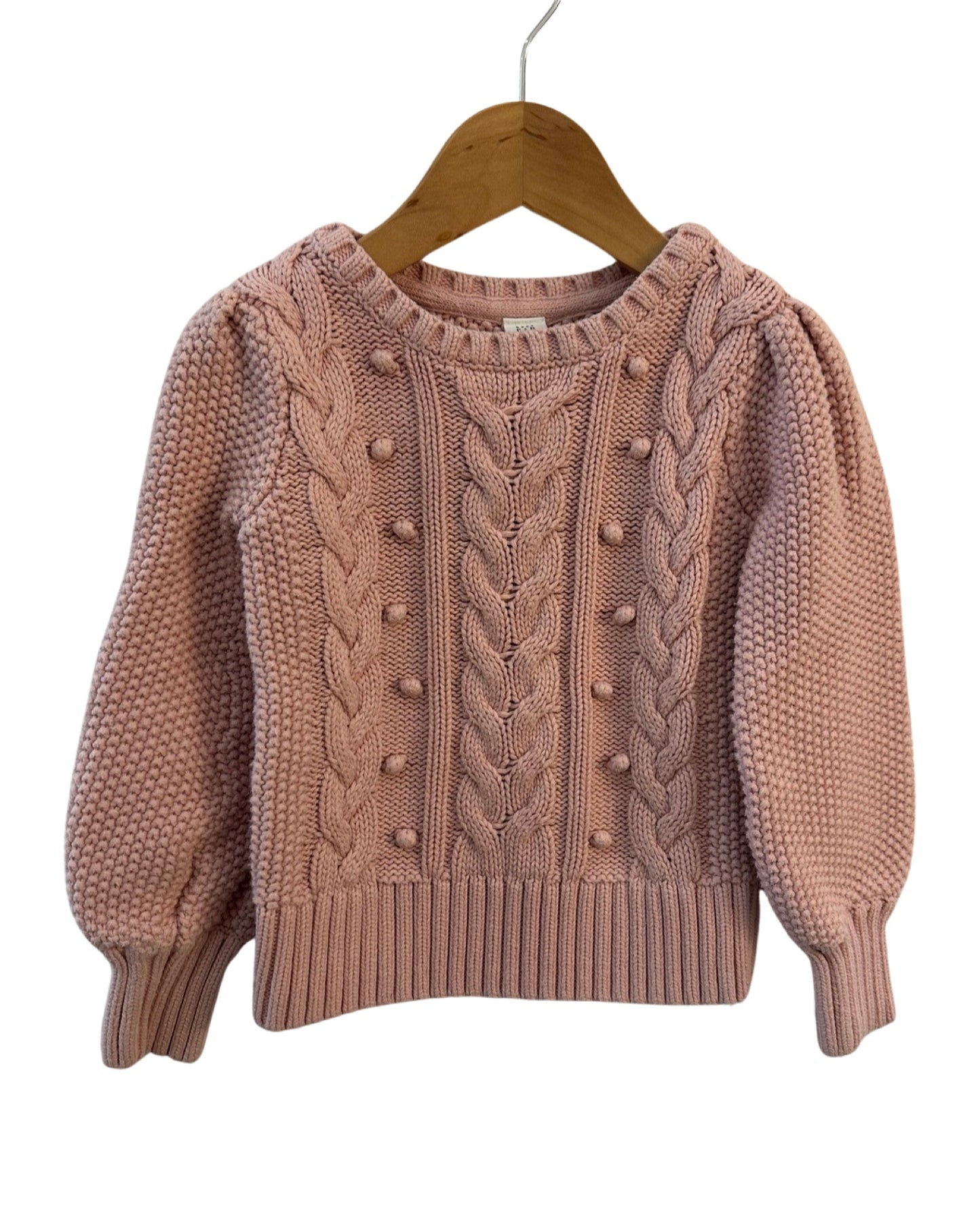 Baby Gap pink cable knit jumper (4-5yrs)