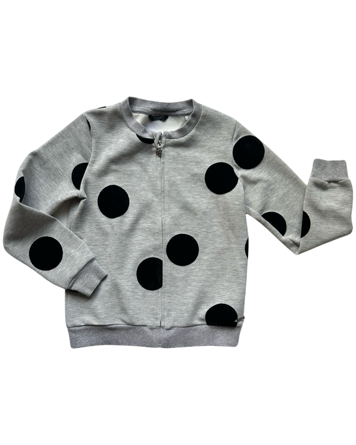 Guess grey polka dot zipped sweatshirt (9-10yrs)