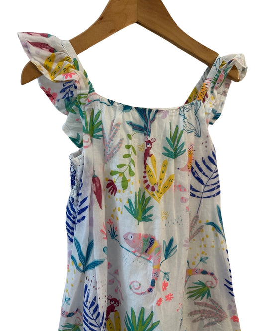 M&S tropical printed cotton sundress (2-3yrs)