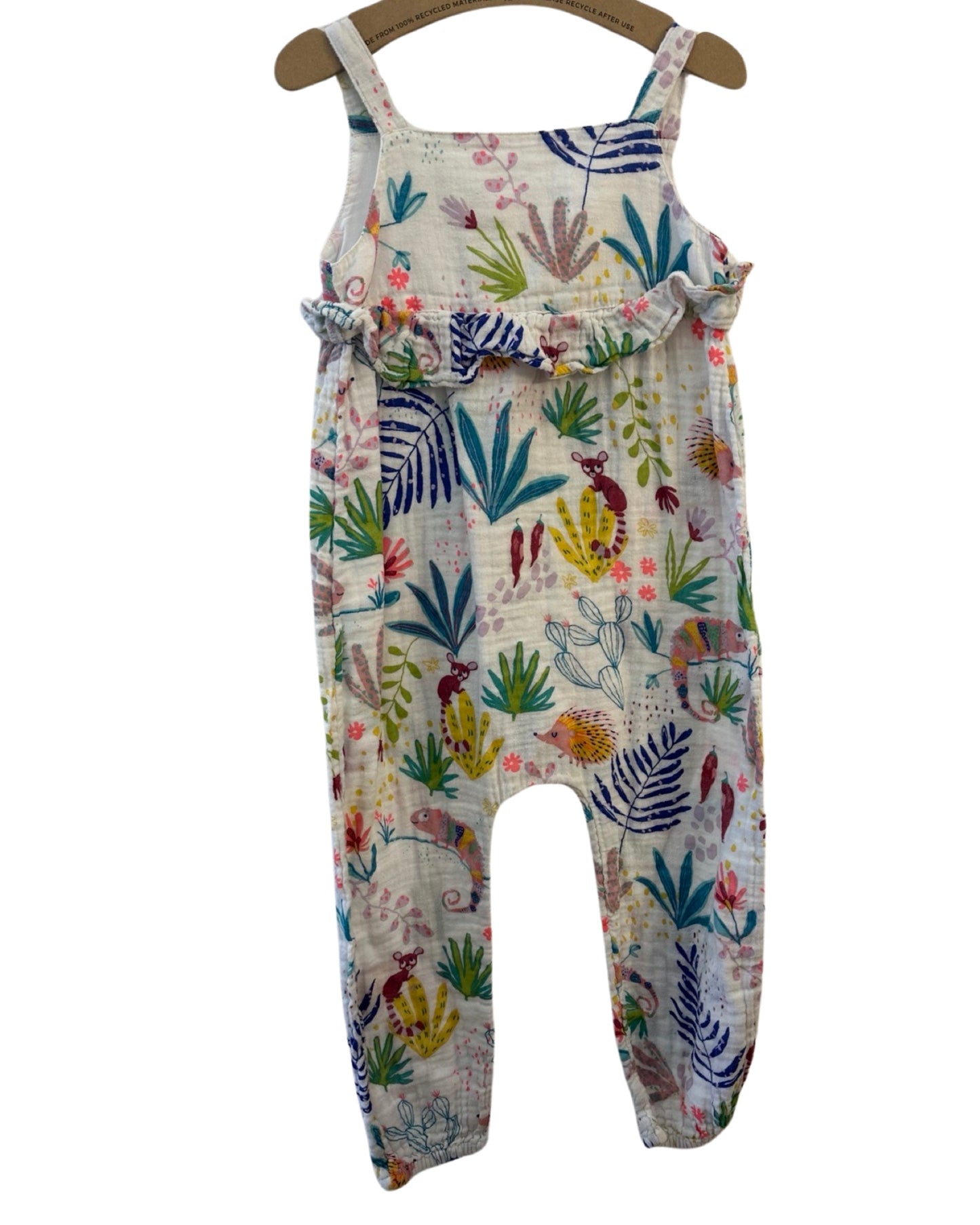 M&S tropical print jumpsuit (3-4yrs)