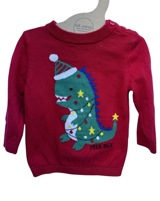 H&M christmas dinosaur jumper (size 6-9mths)