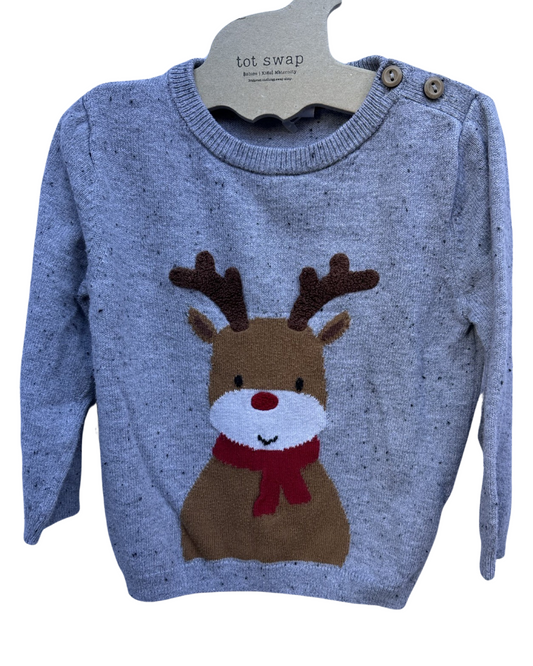 H&M reindeer jumper (size 6-9mths)