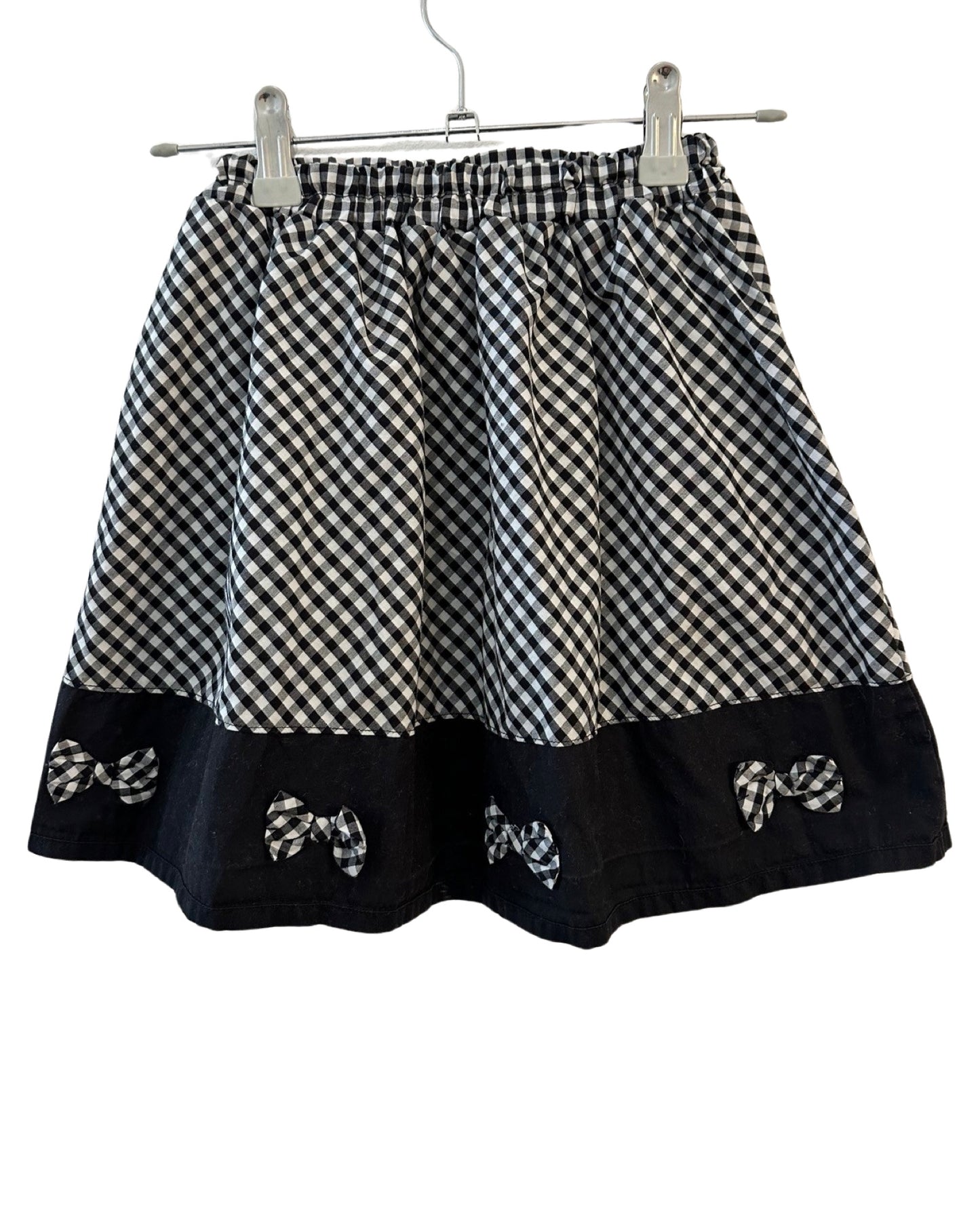 Moo Non Non gingham checked skirt (7-8yrs)