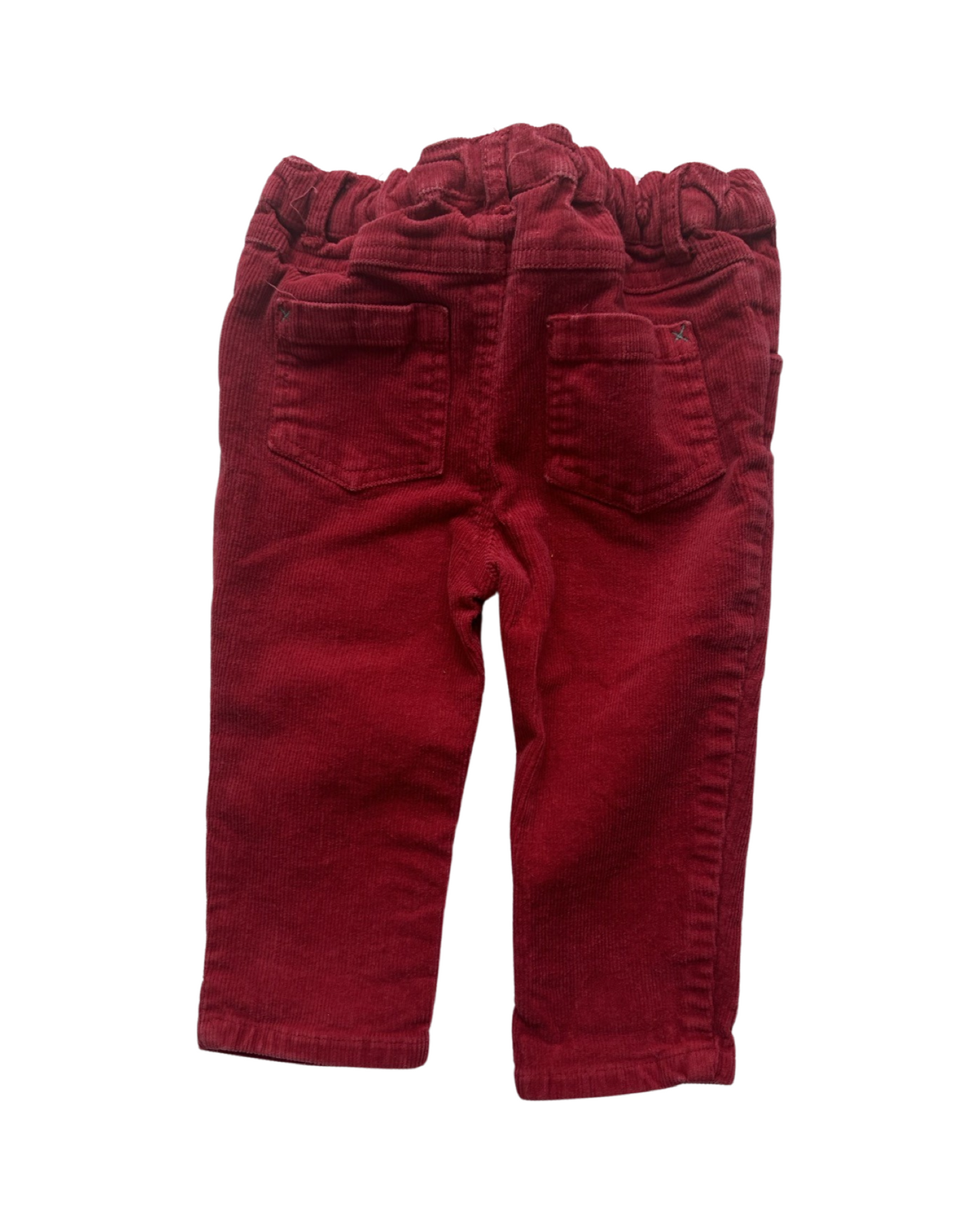John Lewis red corduroy trousers (size 6-9mths)