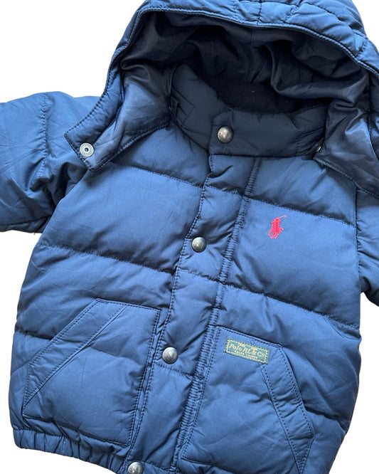 Ralph Lauren navy puffer jacket (9-12mths)