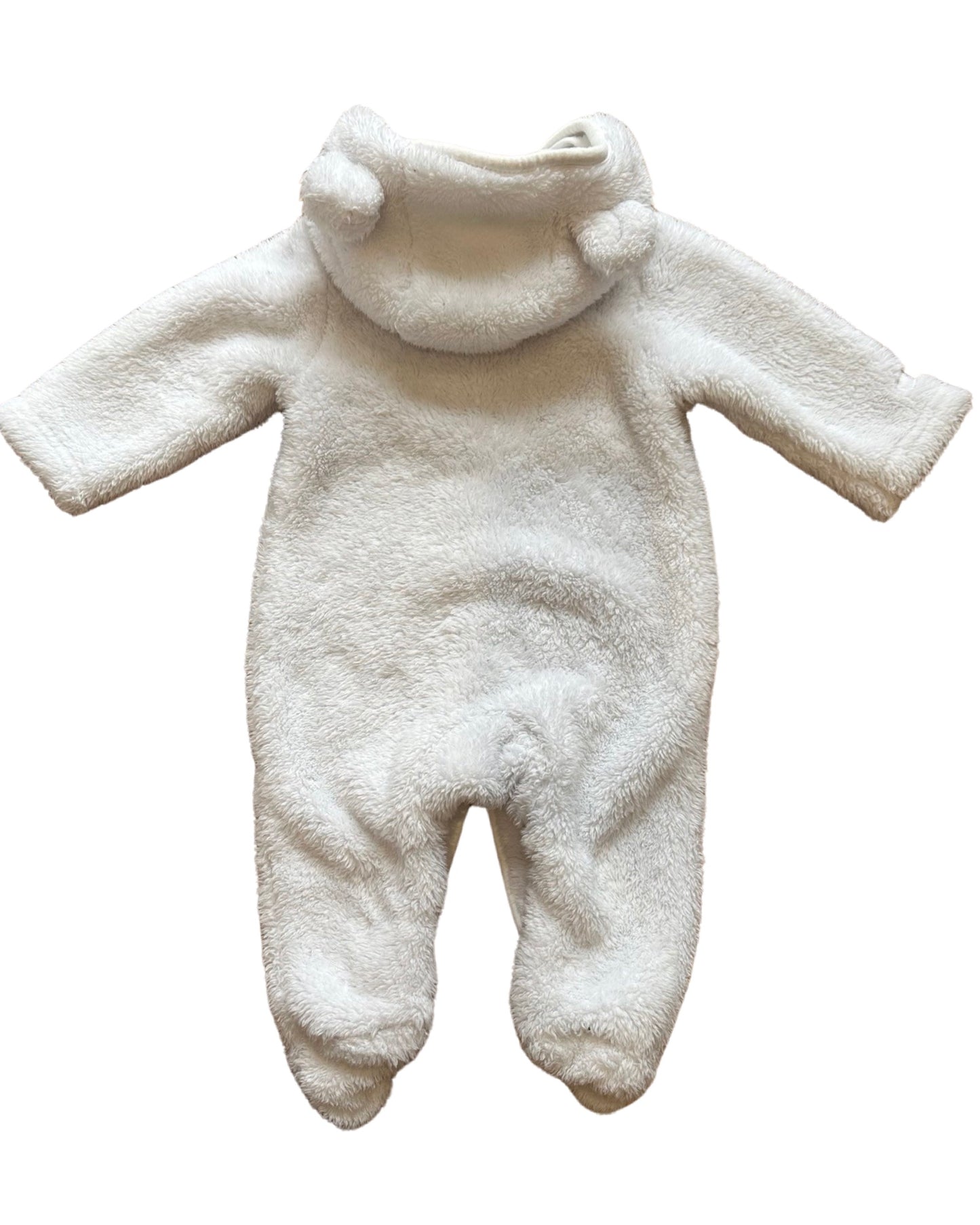 Little White Company recycled fleece romper (0-3mths)