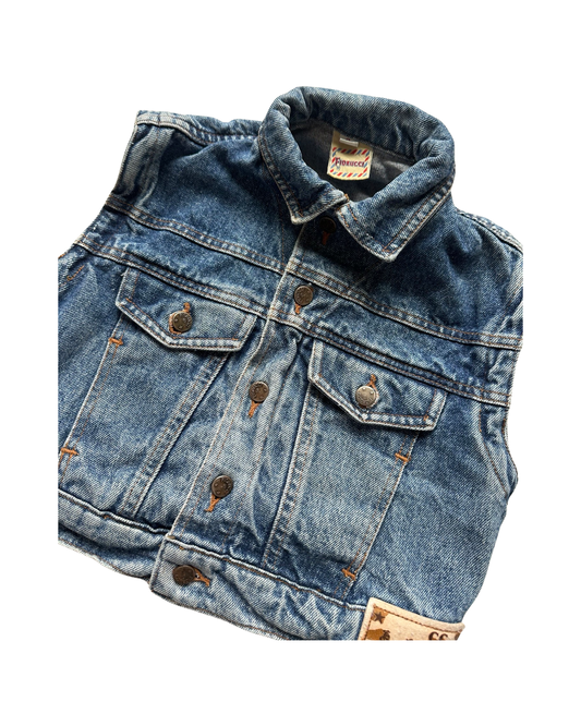 Vintage 80's Fiorucci denim toddler vest (1-2yrs)