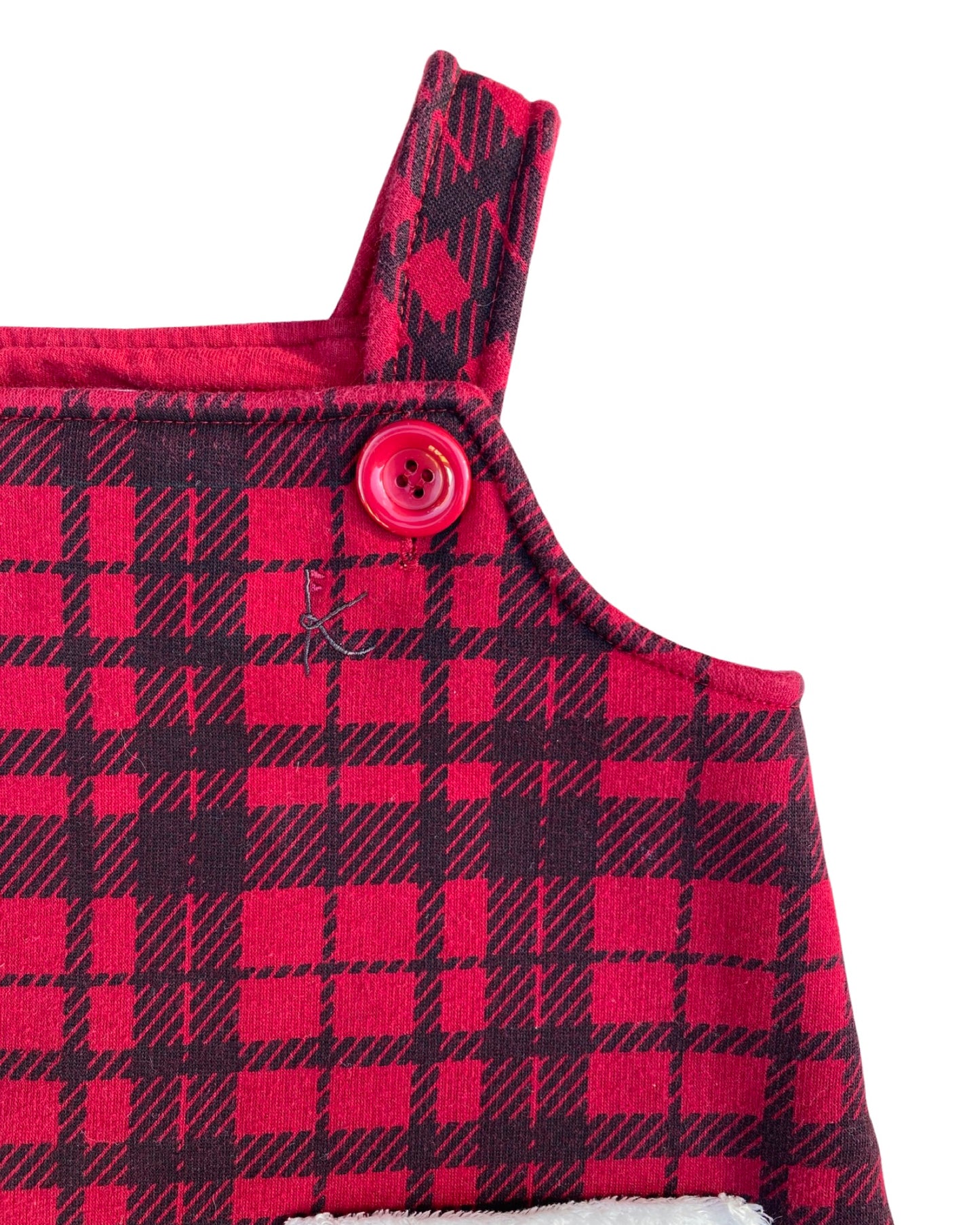 Kumikyoku japan tartan pinafore dress (9-12months)