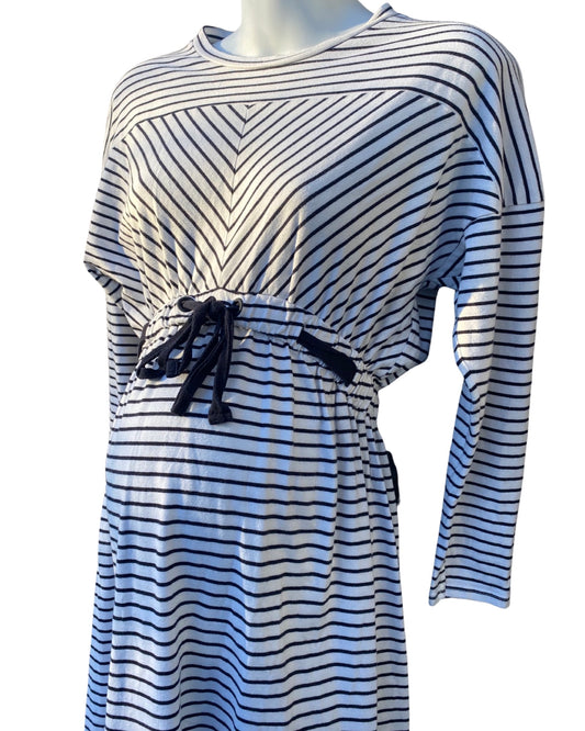 Topshop maternity striped cotton dress (size 10)