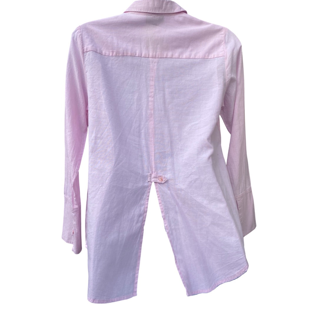 Topshop maternity pink cotton shirt (size 8)
