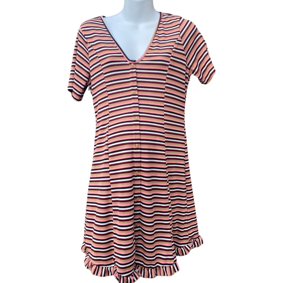ASOS maternity short sleeve striped dress (size 14)