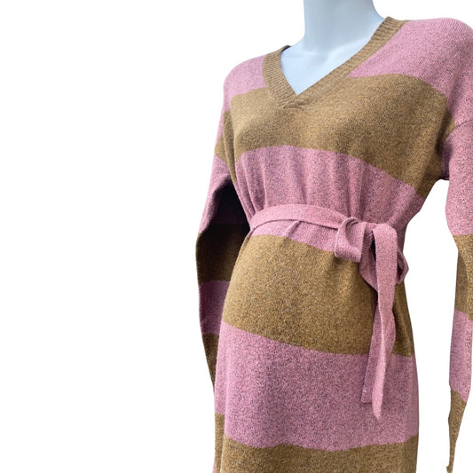 Mamalicious striped knitted maternity dress (size S)