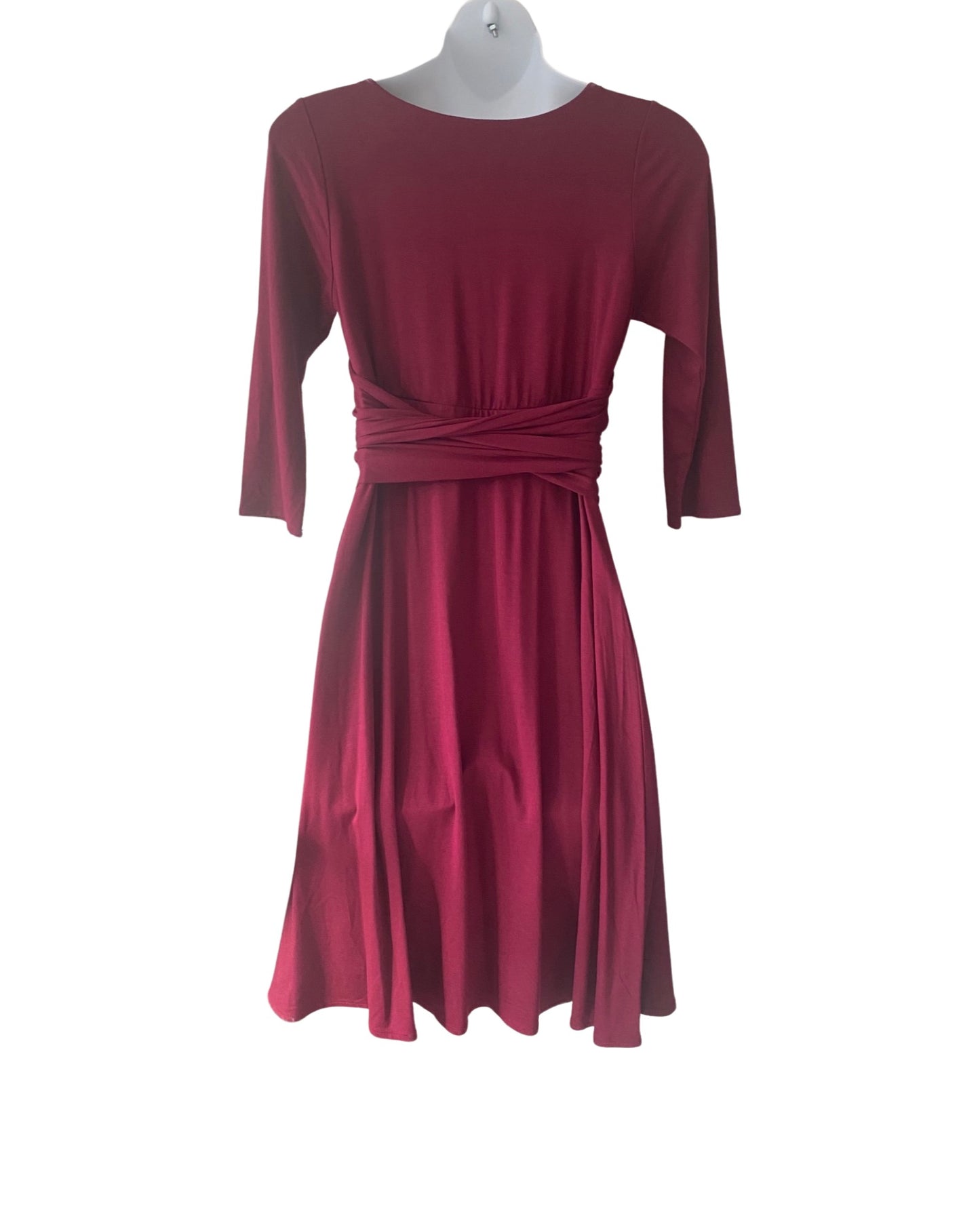 Tiffany Rose maternity maroon jersey wrap dress (size 10/12)