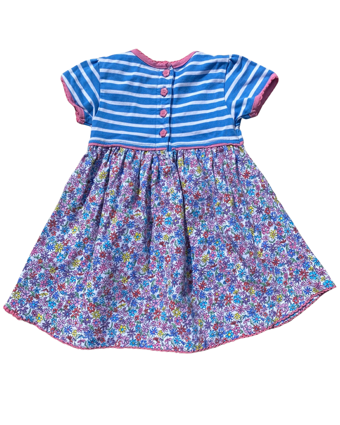 Jojo Maman Bebe striped/ditsy floral summer dress (6-12mths)