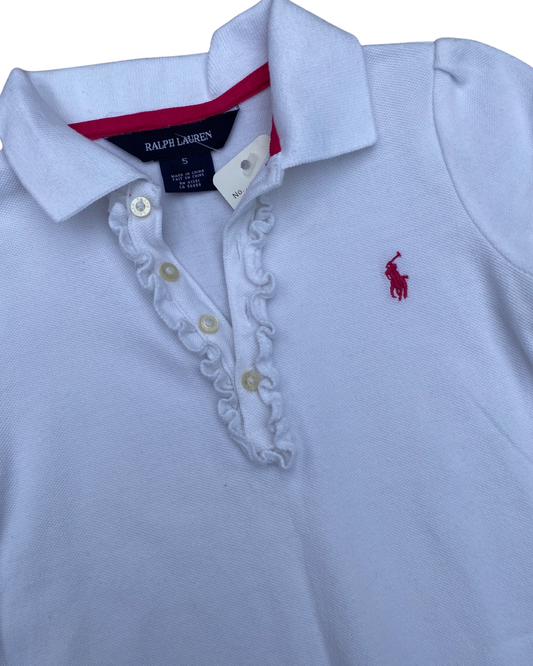 Ralph Lauren ruffle trim polo shirt (4-5yrs)