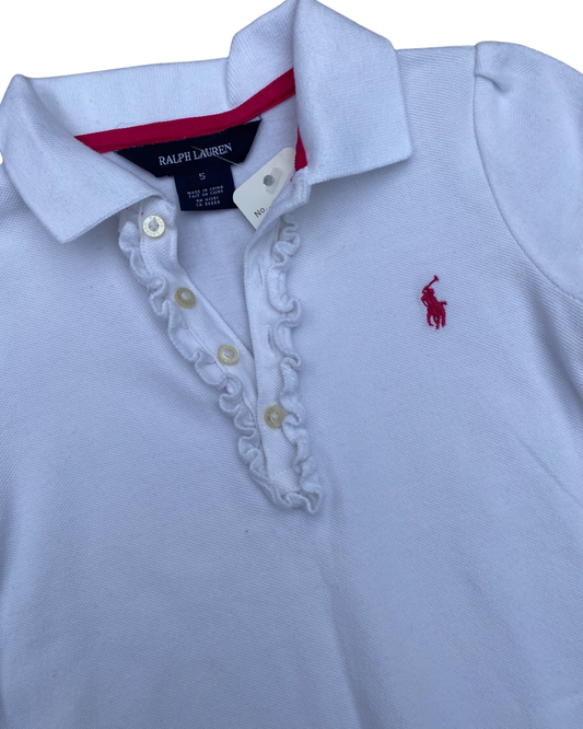 Ralph Lauren ruffle trim polo shirt