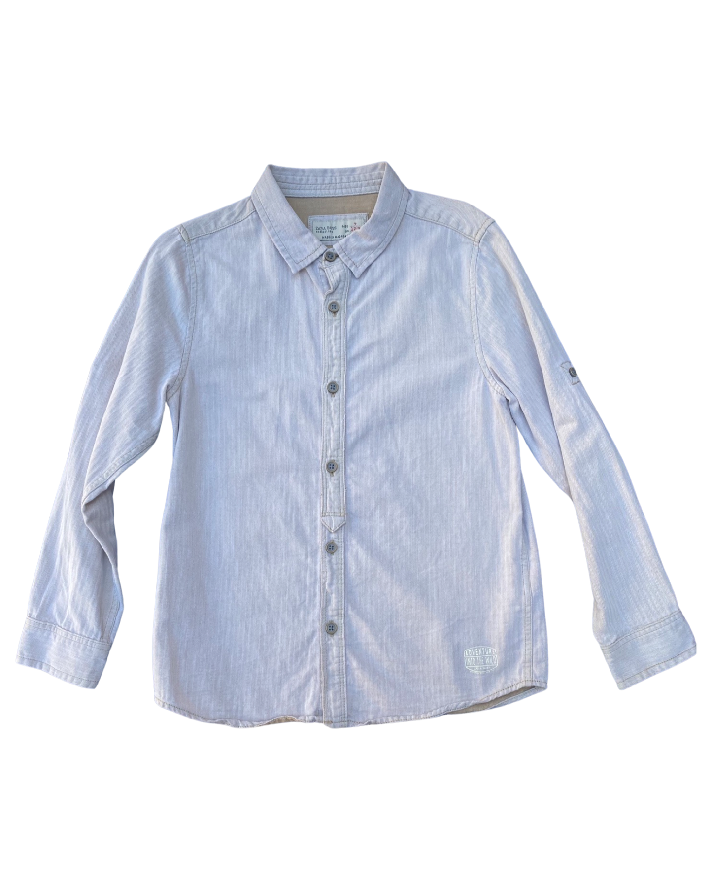 Zara cream cotton shirt (size 6-7yrs)