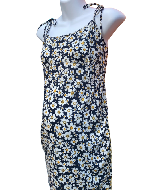 Shein maternity daisy print strappy summer dress (size L)