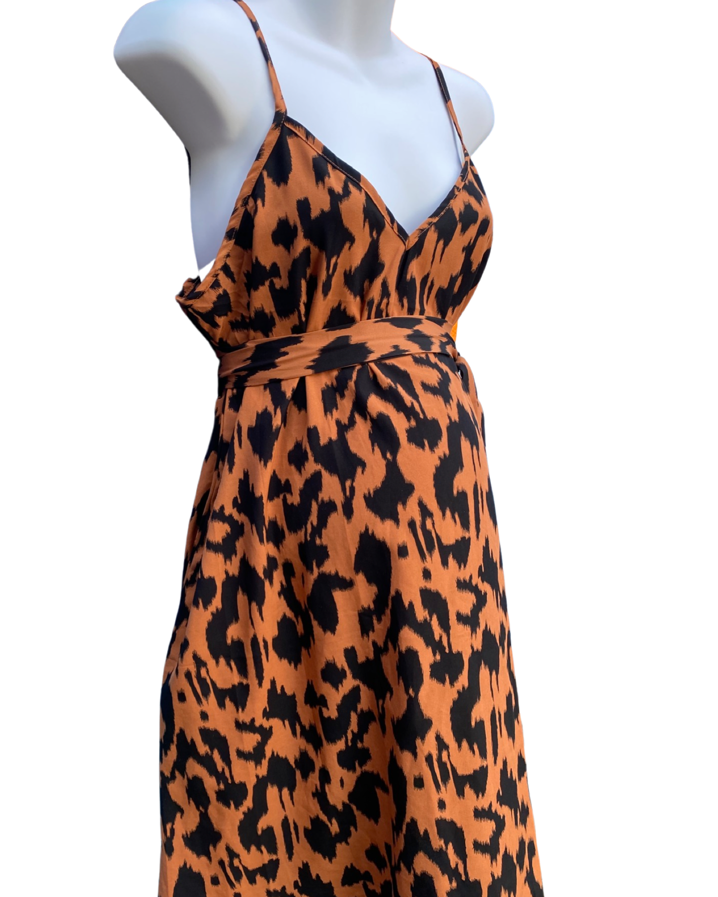 Shein maternity animal print strappy dress (size L)
