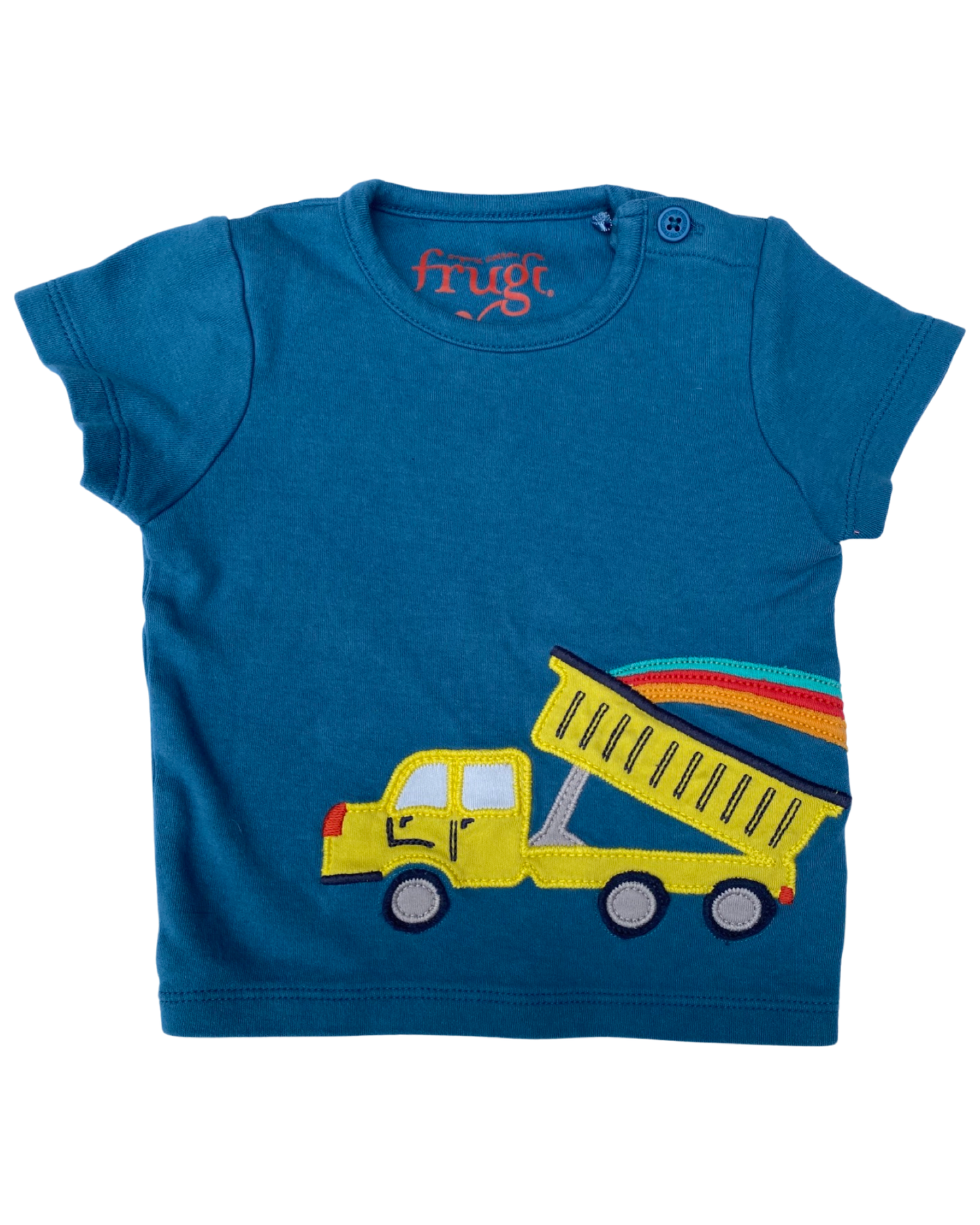 Frugi rainbow dumptruck t shirt ( size 3-6mths)