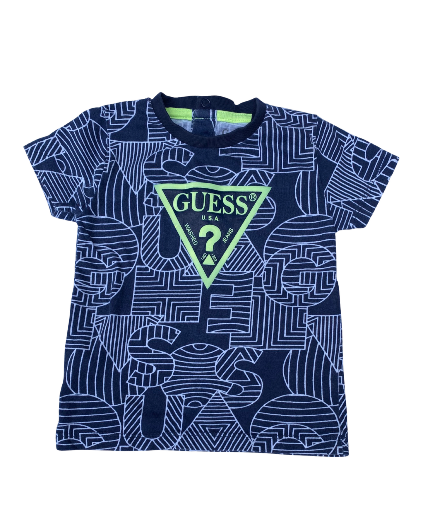 Guess vintage printed triangle logo t shirt (size 9-12mths)