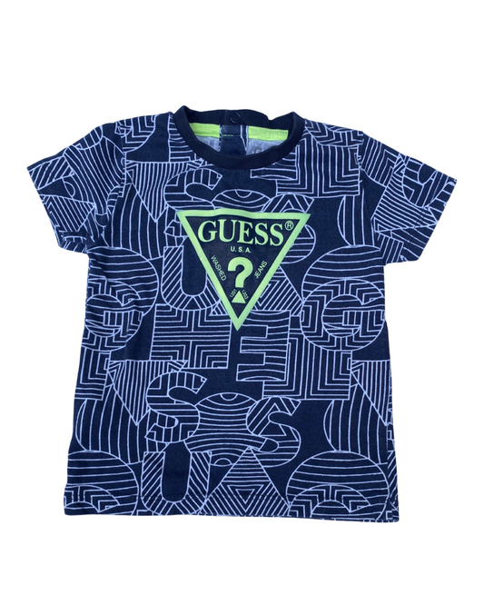 Guess vintage printed triangle logo t shirt (size 9-12mths)