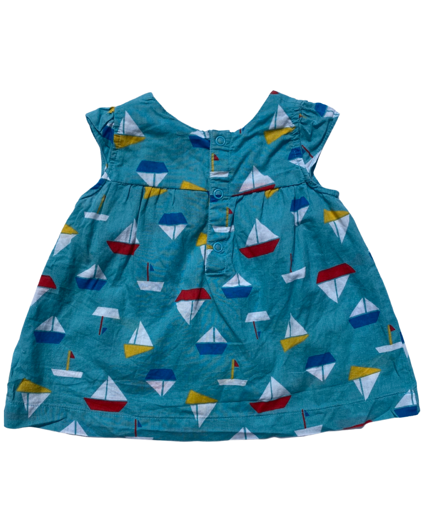 Frugi sailboat print tunic dress ( size 0-3mths)