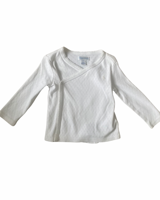 Ralph Lauren cream pointelle knit top (size 6-9mths)