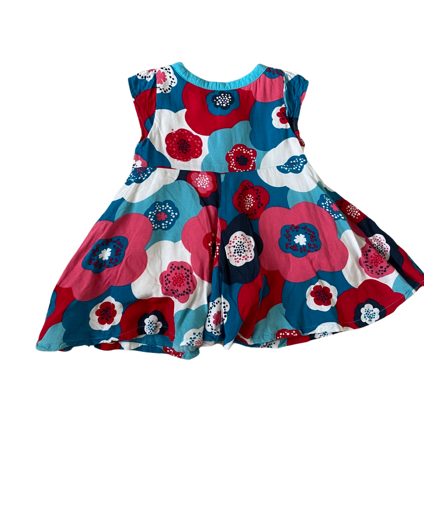 Polarn O.Pyret floral poppy print dress (6-9mths)