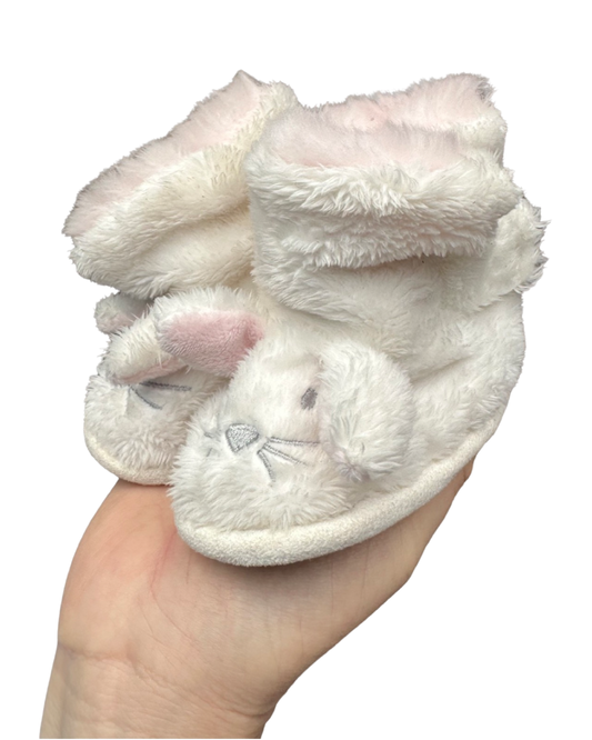 The Little White Company bunny slippers (size 0-6mths)