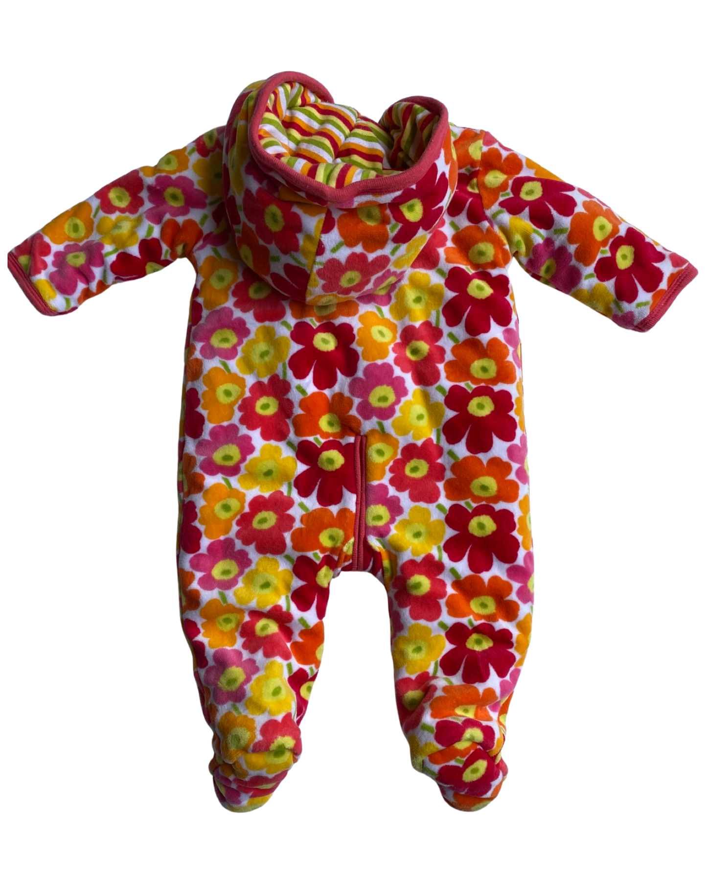 Marimekko floral print velour pramsuit (3-6mths)