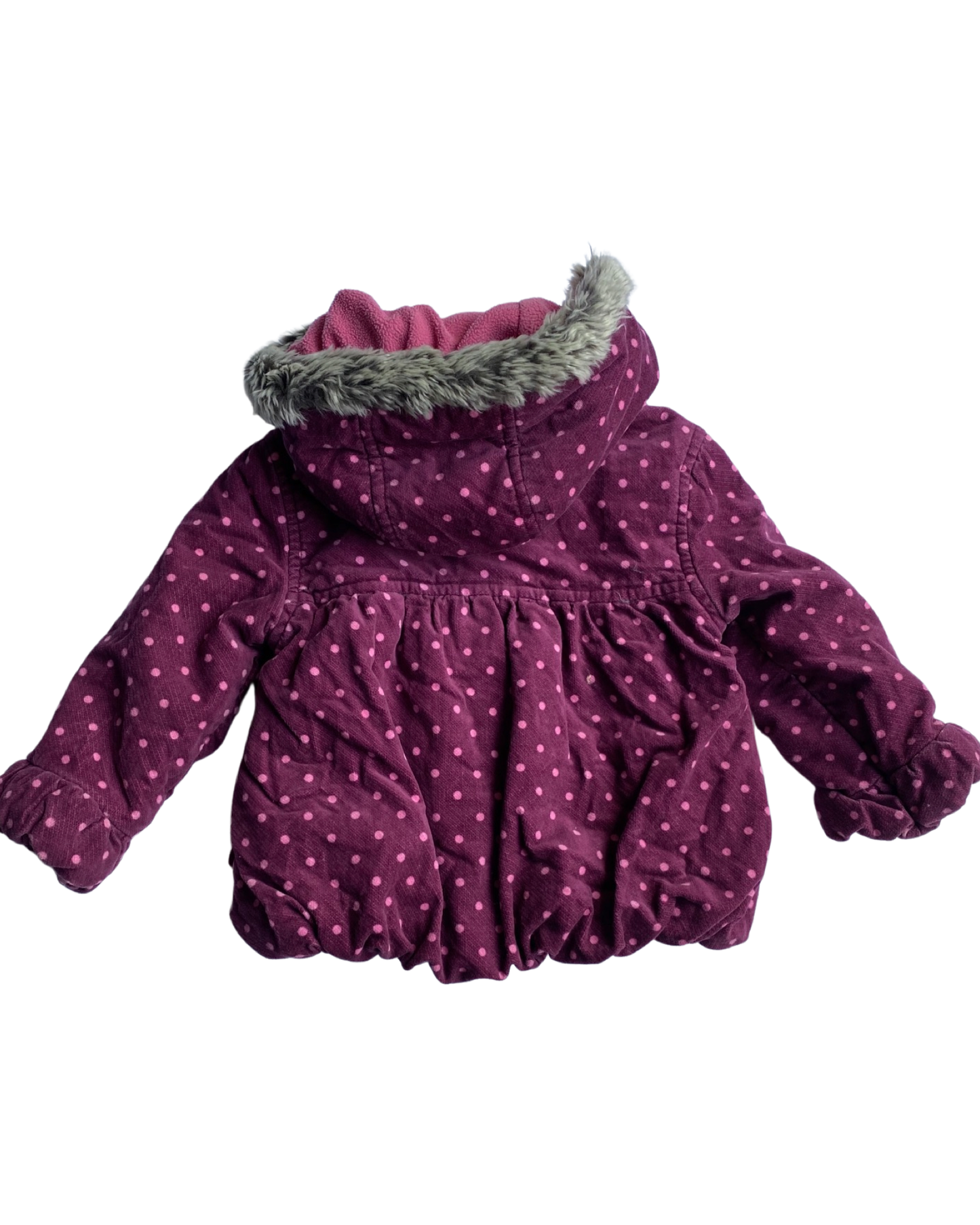 M&S purple dotty velour jacket (12-18mths)