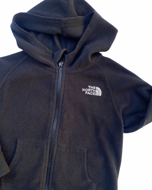 The North Face vintage black fleece zipped hoodie (size 3-4yrs)