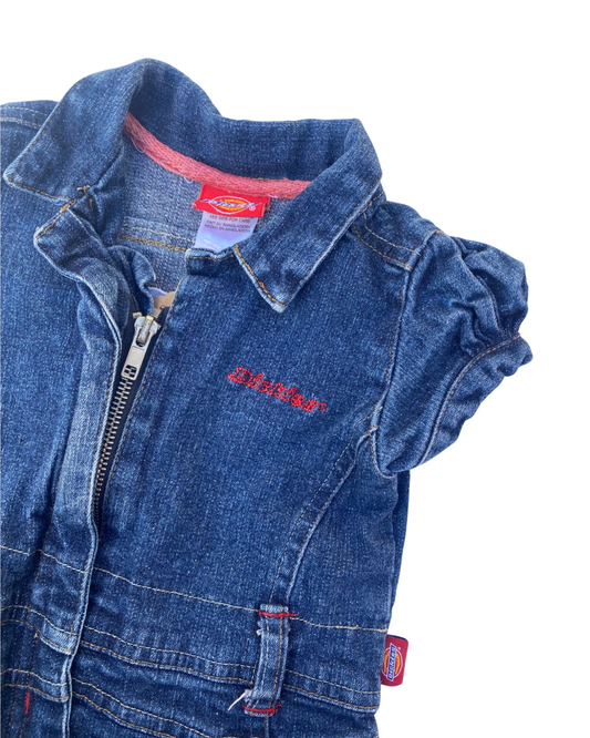 Dickies vintage denim biker dress (size 12-18mths)