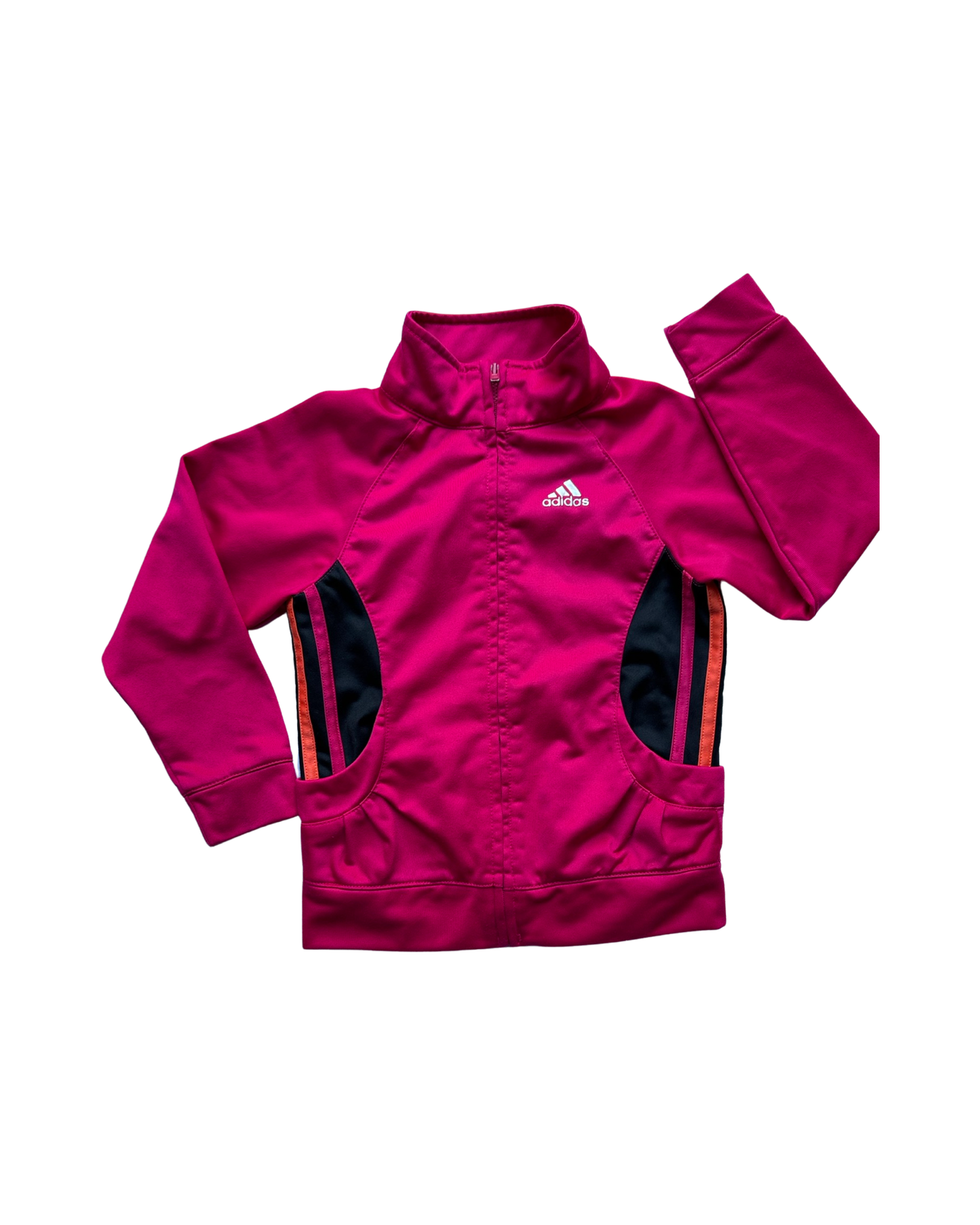 Vintage Adidas 3 stripe track jacket in pink (3-4yrs)